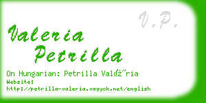 valeria petrilla business card